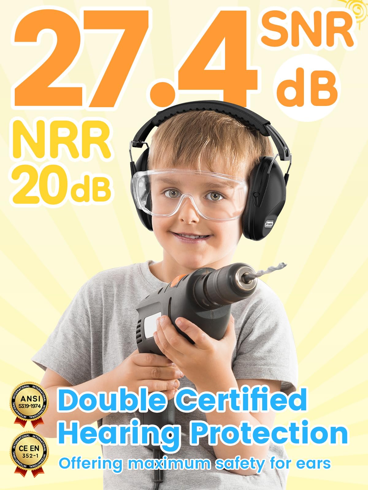 Dr.meter EM100 memory foam padding provides cloud-like softness during loud events.