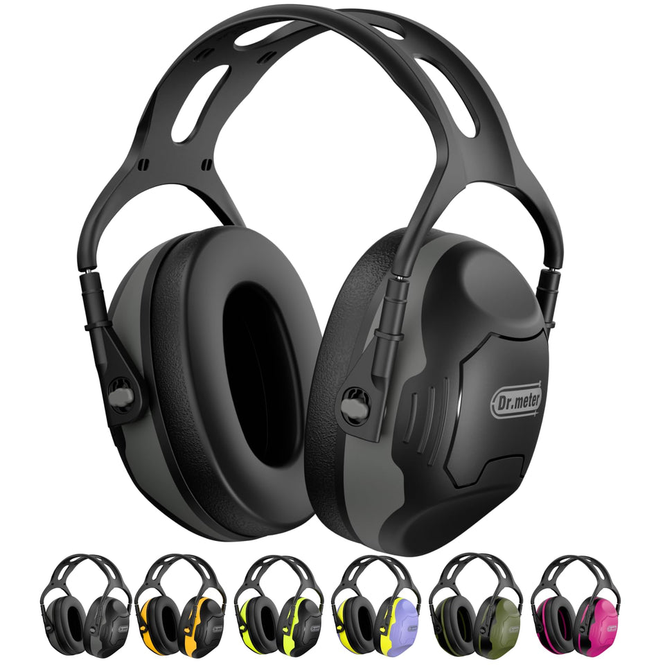 Dr.meter ear muffs for all-day comfort and hearing protection.