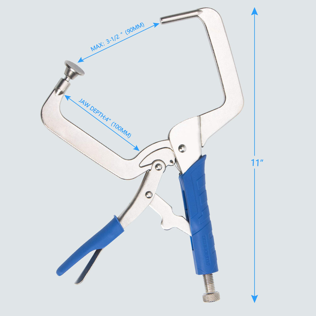 DRAGONITE ergonomic rubber handle provides comfortable grip during long tasks