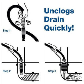 Drain King 186 in use on shower drain to restore flow.