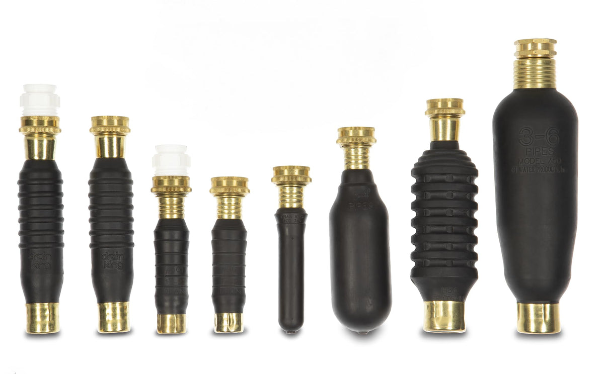 Drain King 186 USA-made badge indicating durable drain cleaning.
