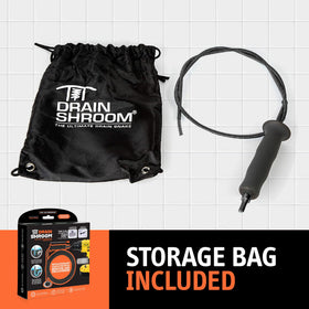 DrainShroom delivers 360-degree rotating action to clear hair buildup efficiently.
