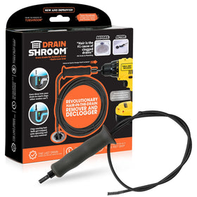 DrainShroom 36-inch drain snake attachment reaches deep clogs for thorough cleaning.