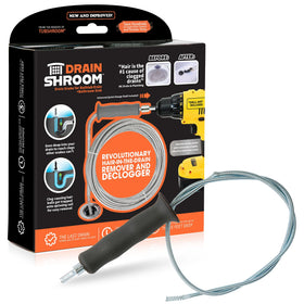 DrainShroom DSSNK070 42-inch drain snake clears bathroom hair clogs.
