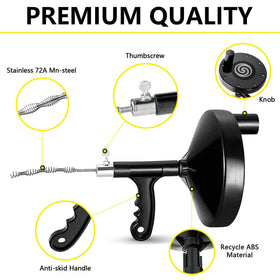 Drainsoon ABS drum housing provides durable, tidy storage after use.