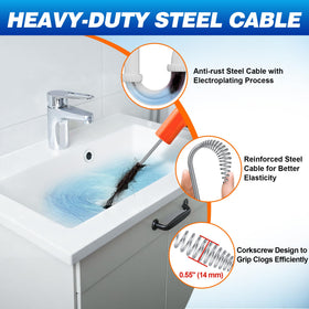 Drainsoon gloves included for protected handling during cleaning.