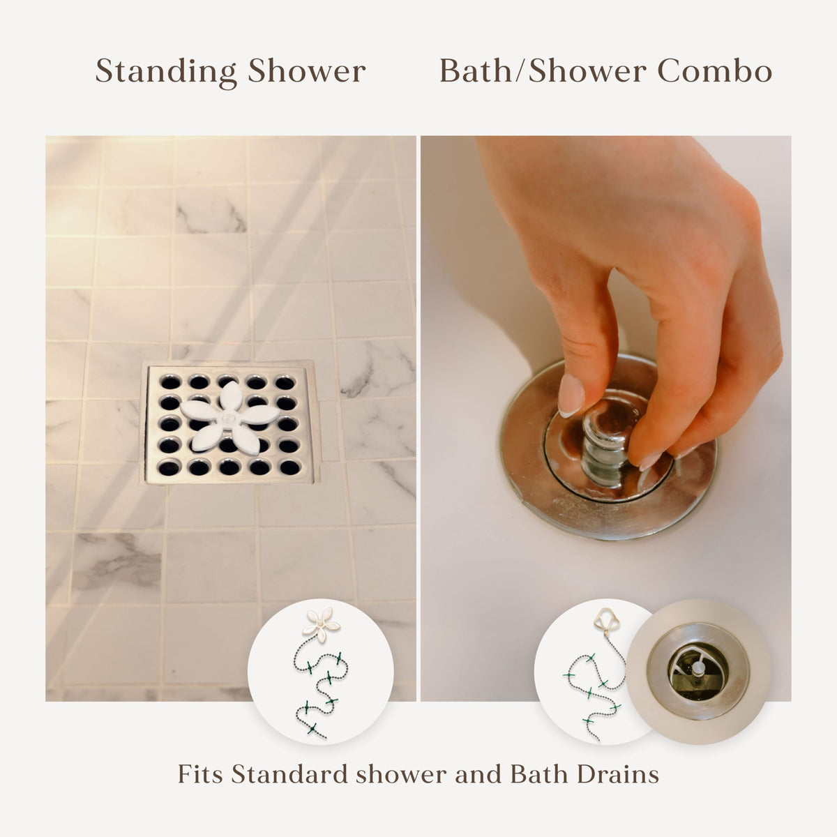 DrainWig product image shows the 12 pack and decorative flower