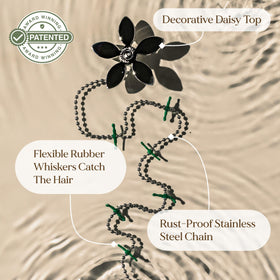 DrainWig keeps maintenance mess free by trapping hair inside the drain
