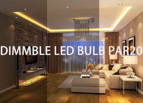 Drart PAR20 LED E26 socket fit shown in standard household fixture