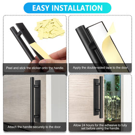 Draupnir 30-pack self-adhesive pulls shown installed on a cabinet
