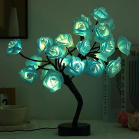 Drawelry Rose Tree Lamp USB and battery-powered for versatile placement anywhere.