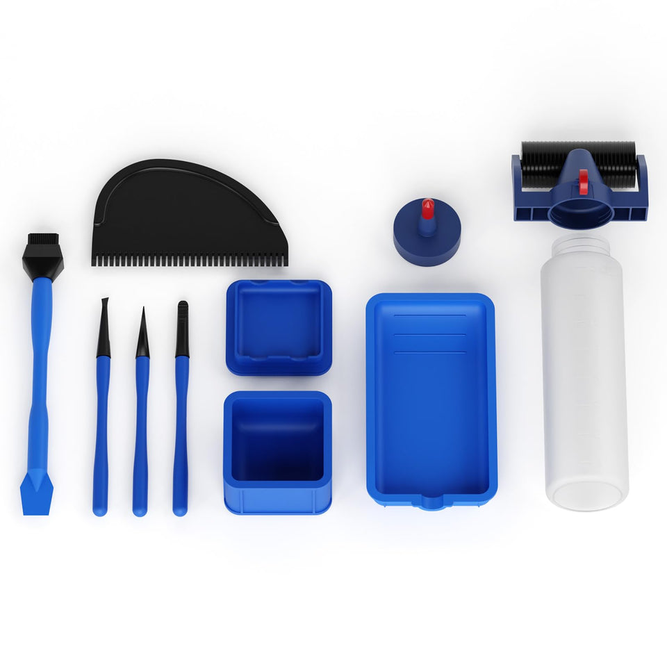 DrawPies glue roller set with 8oz bottle enables precise glue application for woodworking.