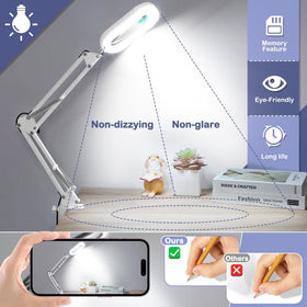 Five color temperatures and dimming create eye-friendly lighting.