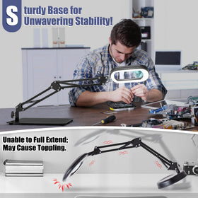 Drdefi heavy-base magnifier ensures stable operation during detailed projects