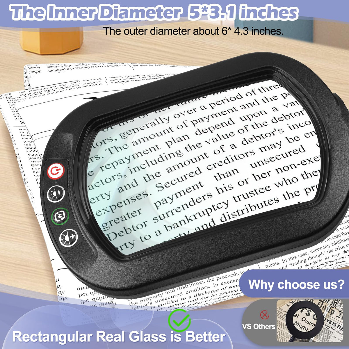 Drdefi magnifying lamp with clamp, easy tabletop mounting for on-demand tasks