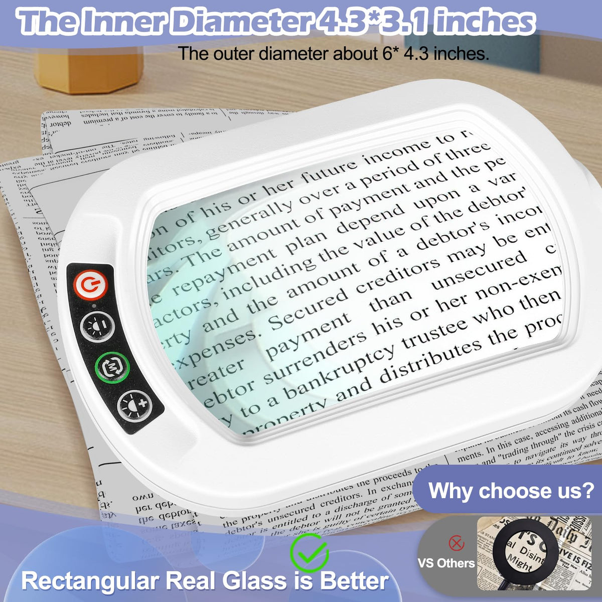 Drdefi magnifying lamp with heavy base remains stable during delicate tasks.