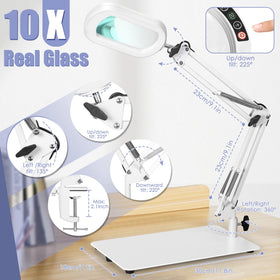 No-glare LED light reduces eye strain during long sessions.