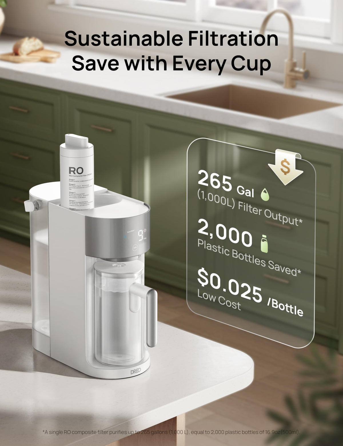 DREO self-cleaning system maintaining purity with internal tube flush