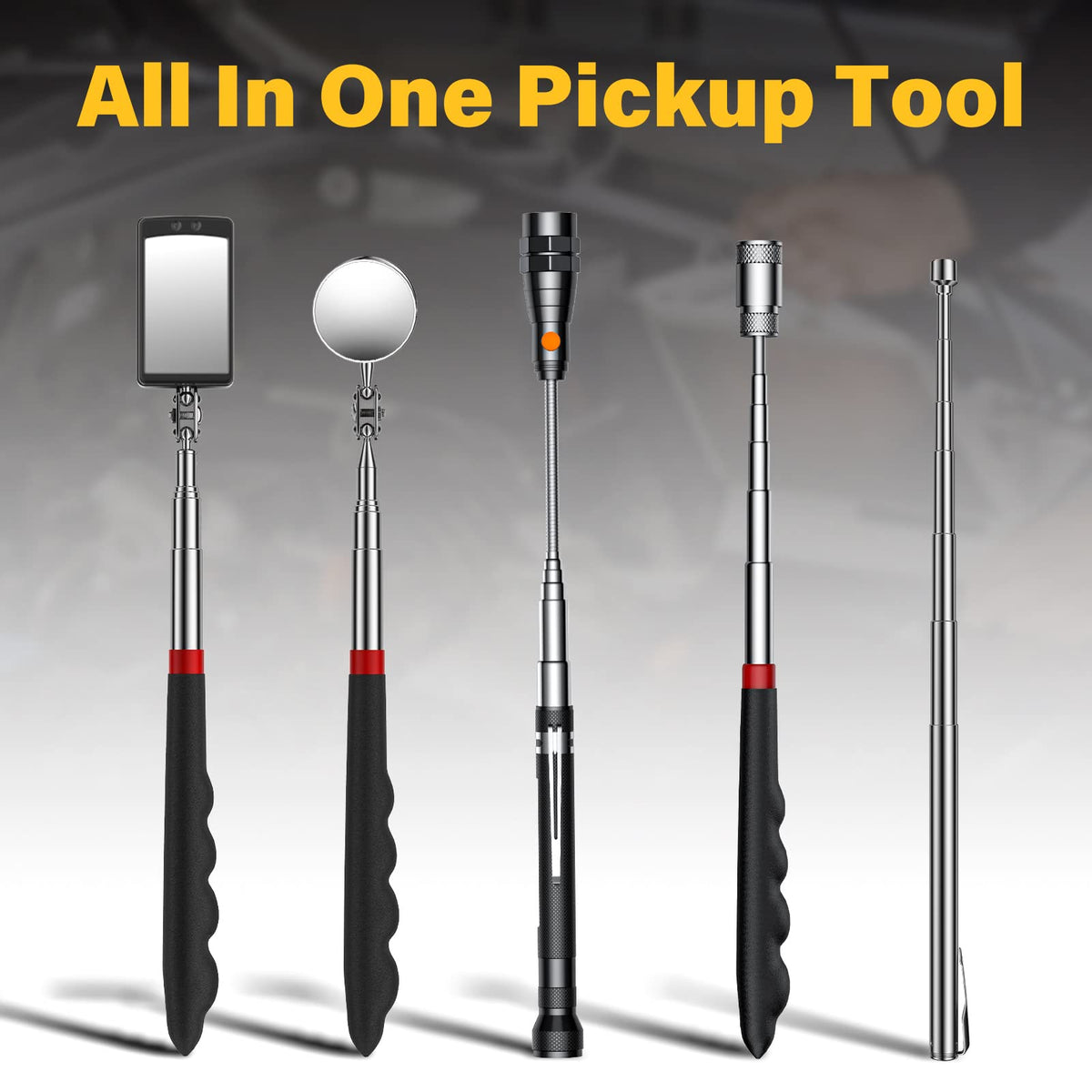 Dream Master magnetic head tools simplify snagging metal parts without bending.