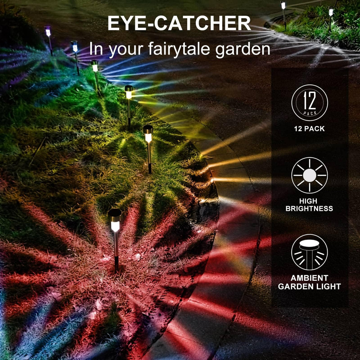 Dream Master multicolor landscape lights for driveway create vibrant exterior accents