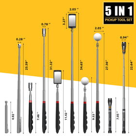 Dream Master telescoping flexible flashlight extends to reach hidden areas.