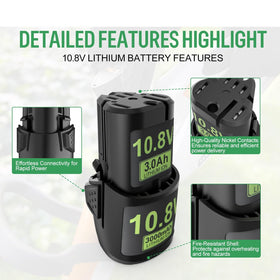 DREAMDASH battery installed in grass shears for extended work sessions