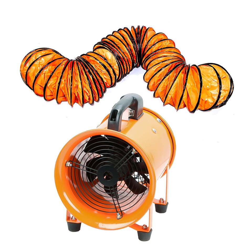 DreamDragon 10-inch high-velocity blower front view for rapid air circulation.
