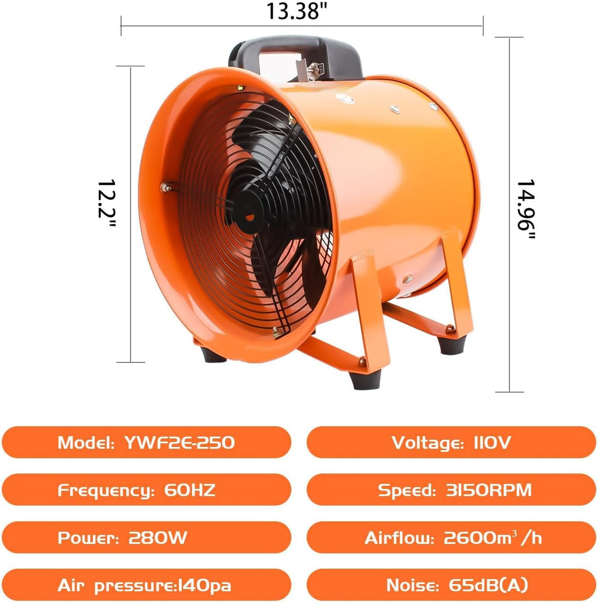 DreamDragon portable blower with carry handle for easy transport between job sites.