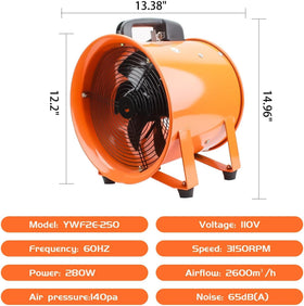 DreamDragon portable blower with carry handle for easy transport between job sites.
