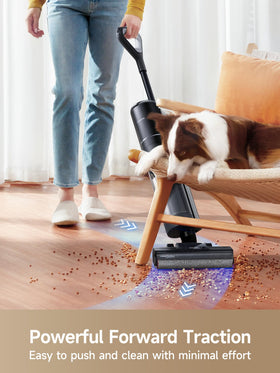Dreame H12 Pro edge-to-edge cleaning reaches corners along walls for thorough results.