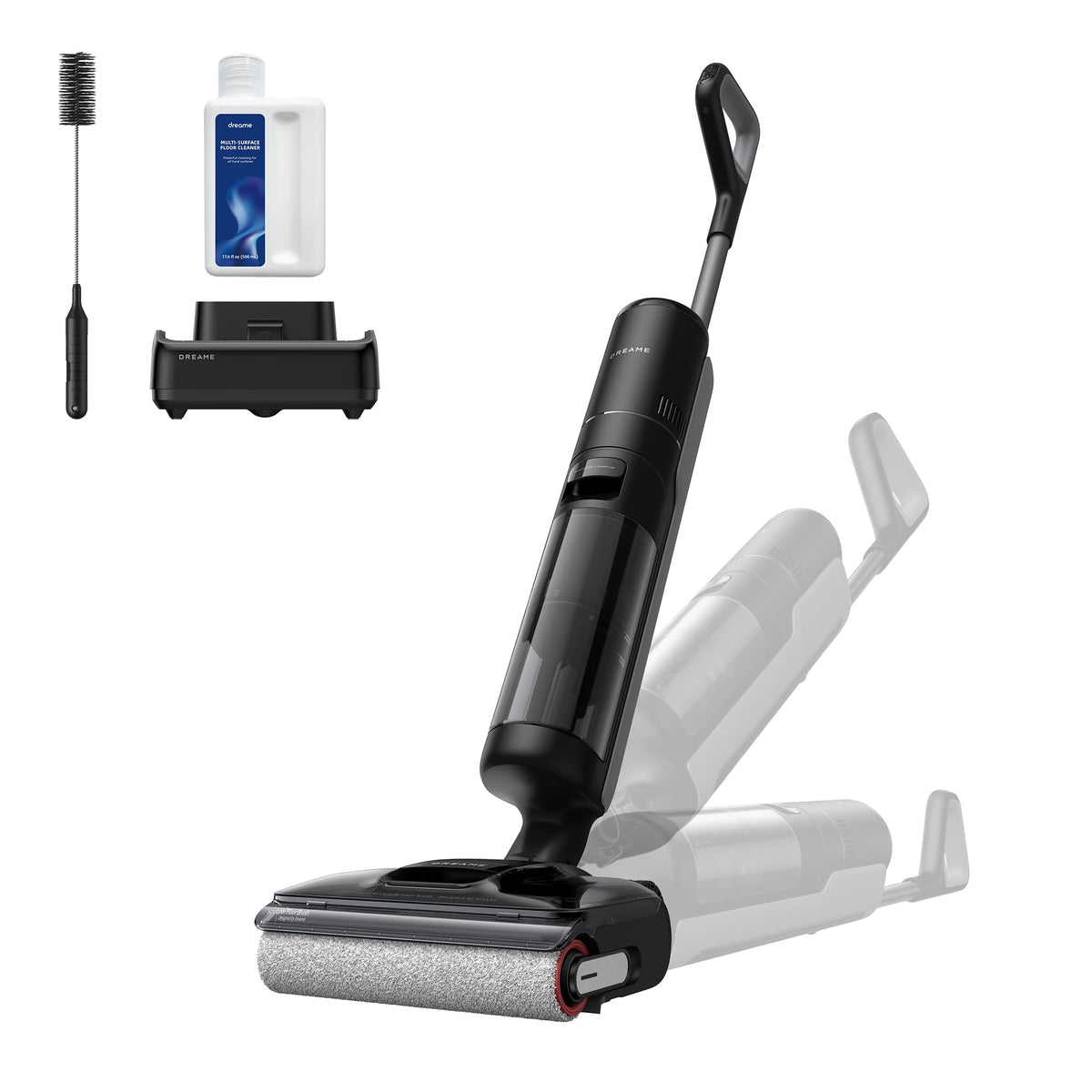 DREAME H12 Pro Gen2 suction-power demonstrates deep-clean capability on hard floors.