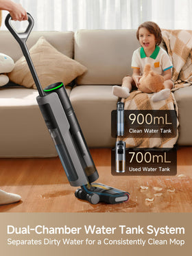 Dreame H12 Pro hot-air drying reduces moisture and odors after cleaning.