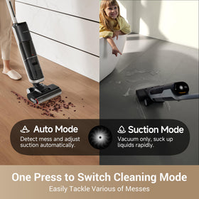 DREAME H14 cleans along baseboards and corners with edge cleaning.