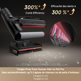 DREAME H15 Pro CarpetFlex mist at air inlet reduces airborne dust.