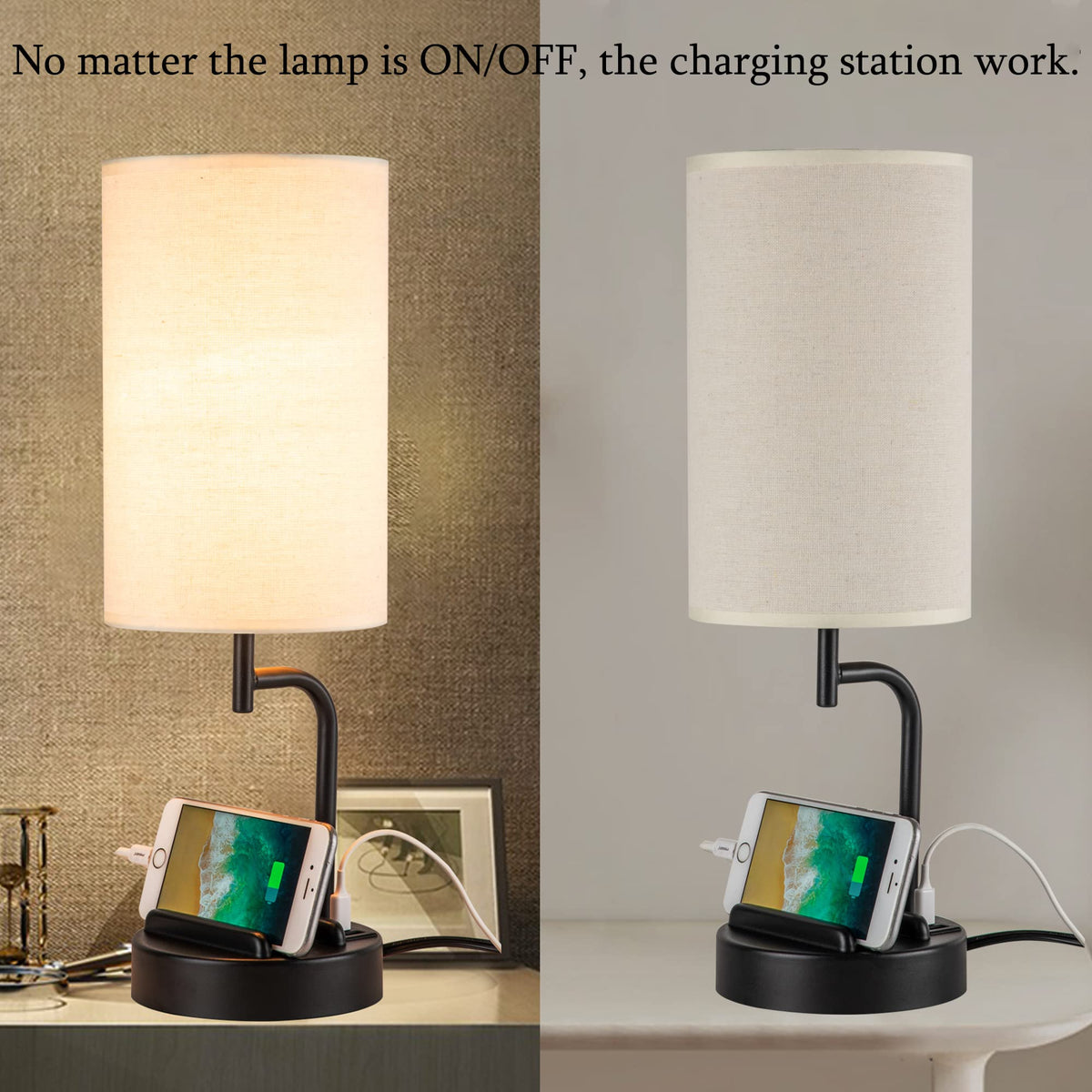 Dreamholder nightstand lamp creating cozy bedroom ambiance