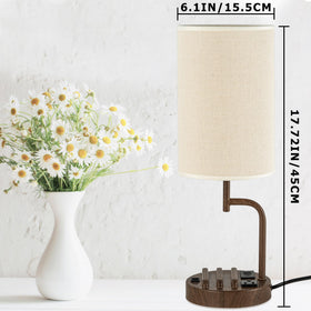 Dreamholder walnut pack 2 lamps suitable for bedside and office use.