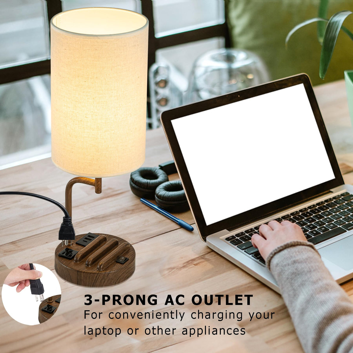 Dreamholder black metal base adds sturdy modern style to any desk.