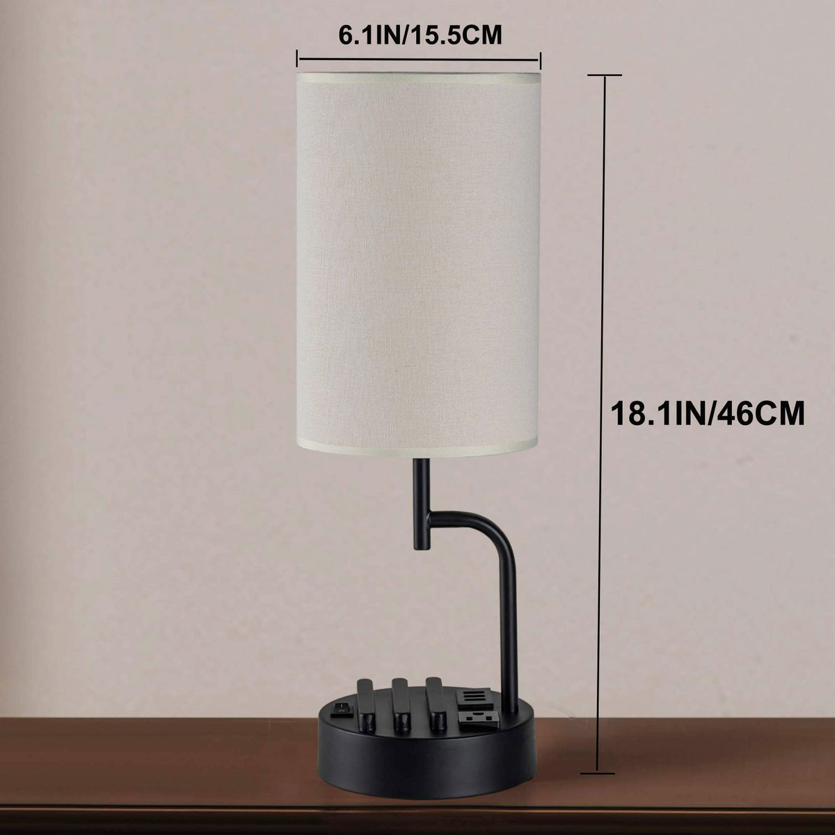 Dreamholder lamp on an office desk ready for powering devices and work.