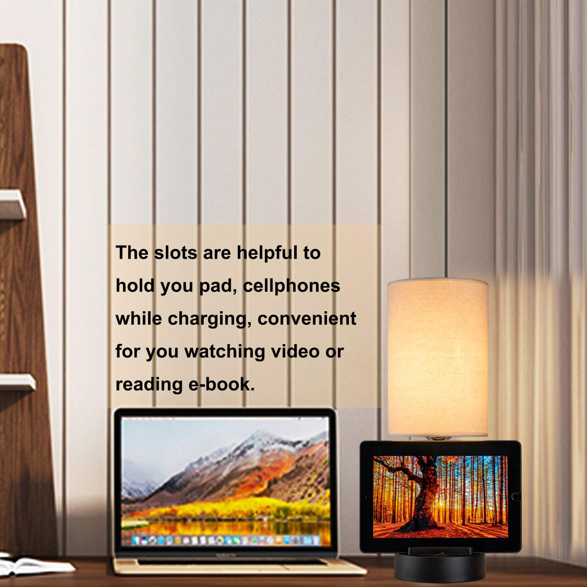 Dreamholder two-pack table lamps placed on nightstands for matching decor.