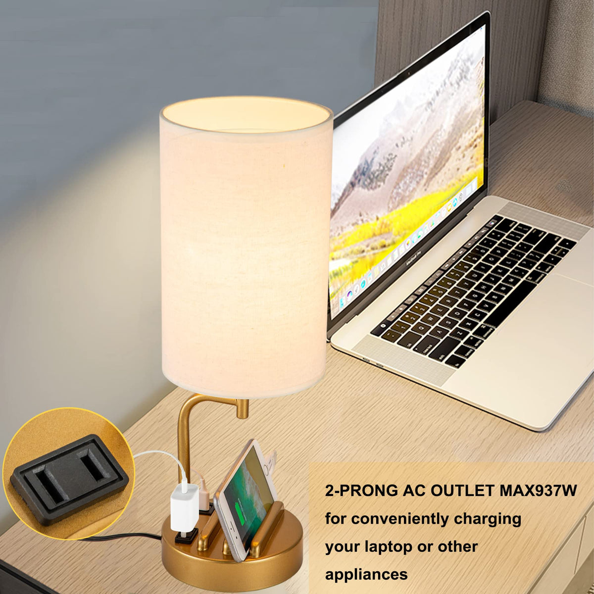 Dreamholder lamp with built-in phone slots keeps devices tidy while charging