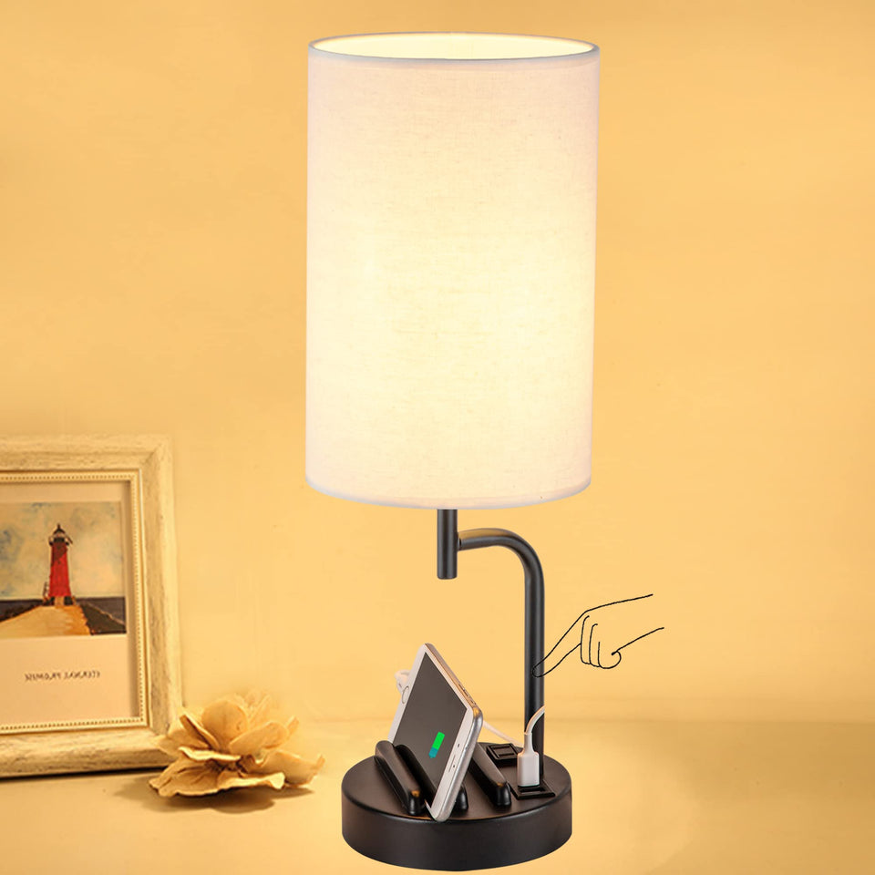 Dreamholder touch-controlled table lamp, front view for easy bedside lighting