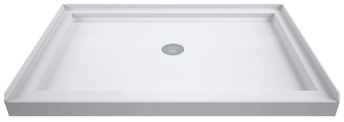 DreamLine SlimLine 32x48 front view in white, a sleek, low-profile base for modern bathrooms.