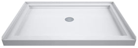 DreamLine SlimLine 32x48 front view in white, a sleek, low-profile base for modern bathrooms.