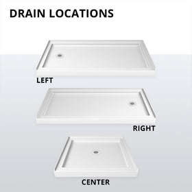 Three-side tile flanges on the SlimLine base provide neat alcove edges.