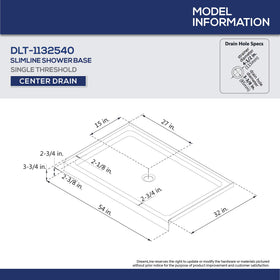 DreamLine SlimLine side view emphasizes compact profile ideal for small bathrooms.
