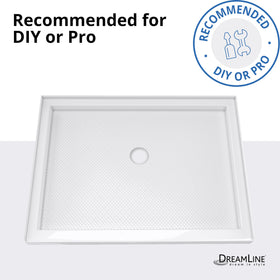 DreamLine SlimLine white shower base complements many decors and colors.
