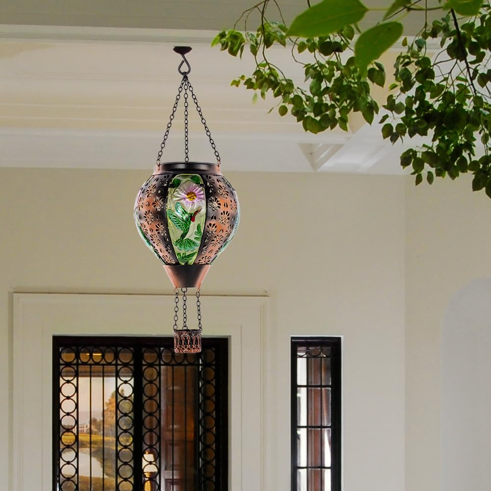 DREAMSOUL hanging lanterns on tree create warm, inviting yard focal point.
