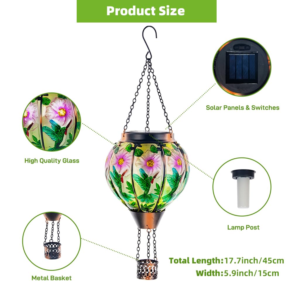 DREAMSOUL solar panel lantern top view highlights daytime charging and hanging