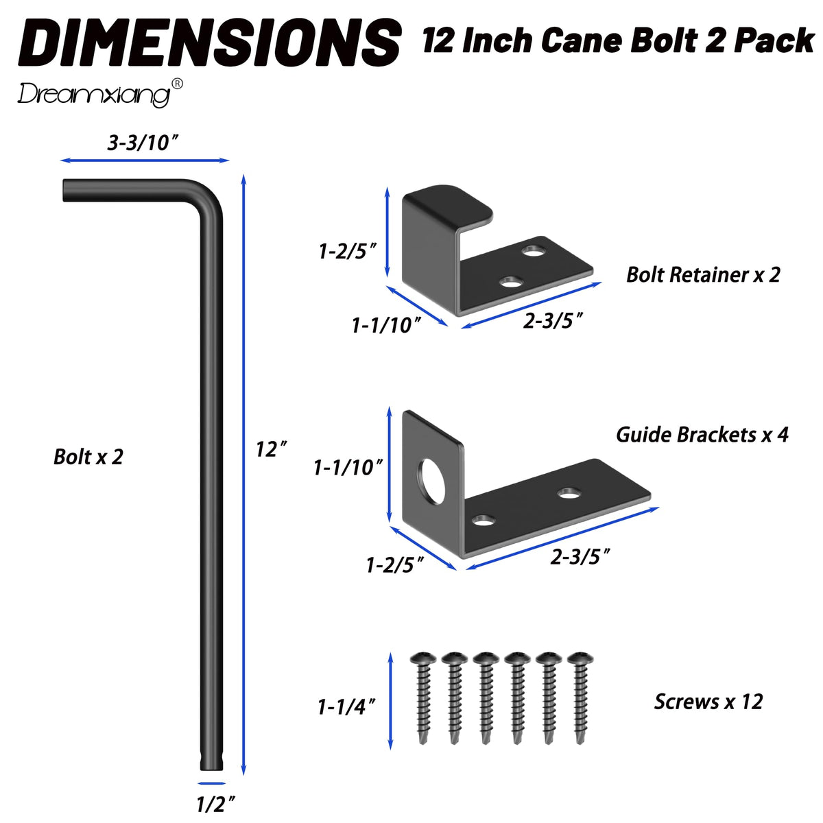 Dreamxiang black solid steel ground latch resisting outdoor elements.