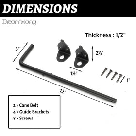 Dreamxiang gate drop rod assembly pack for quick DIY installation.